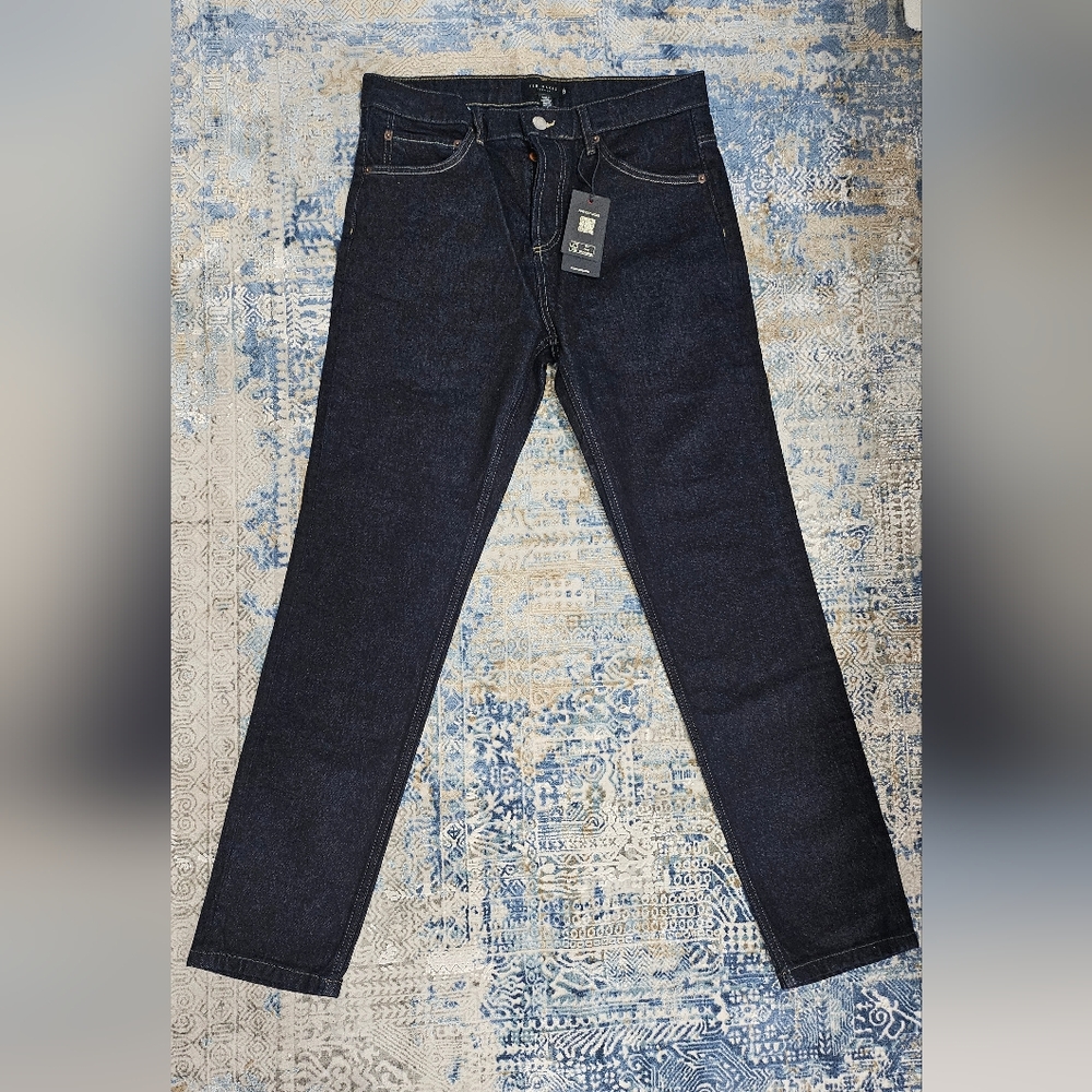 New Ted Baker Blue Slim Straight Jeans - Size 32/32R